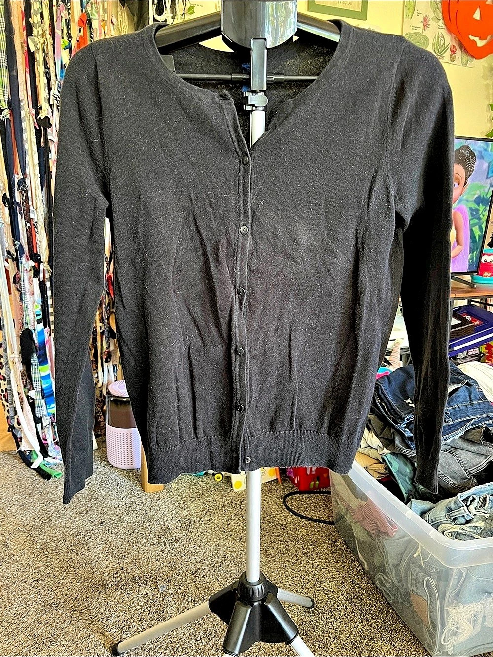 Falls Creek Black Cardigan Size Small